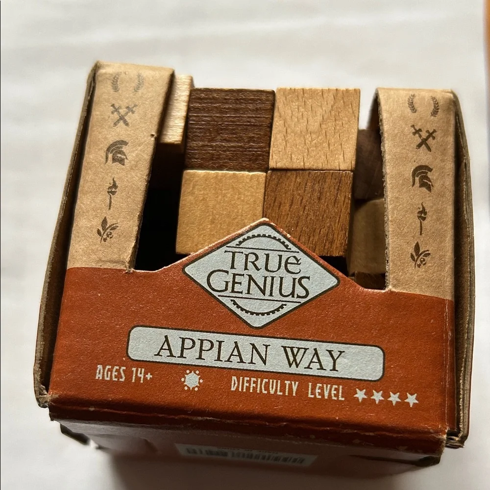 Appian Way Cube Puzzle - Brown and Tan